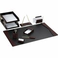 Dacasso Desk Set, w/ Trim, 10 Pc, 34-3/4inx20-3/4inx5-2/5in, BK/BY DACD7020